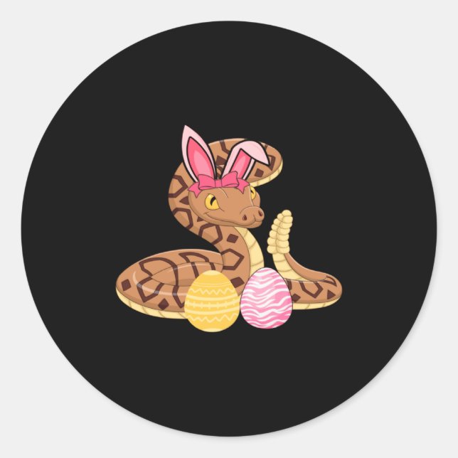 Easter Egg Hunt Bunny Ear Classic Round Sticker (Front)