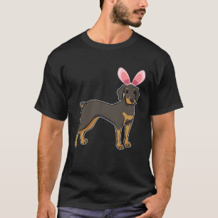 Easter Egg Hunt Bunny Ear Doberman Easter Day 2023 T-Shirt