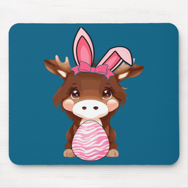 Easter Egg Hunt Bunny Ear Easter Mouse Mat (Front)