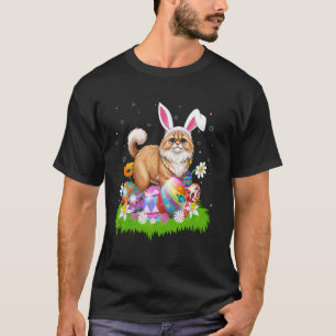 Easter Egg Hunt Bunny Ear Persian Cat Easter Sunda T-Shirt
