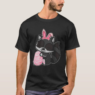 Easter Egg Hunt Bunny Ear Racoon Easter Day 2023 T-Shirt