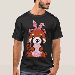 Easter Egg Hunt Bunny Ear Red Panda Easter Day 202 T-Shirt