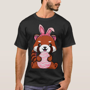 Easter Egg Hunt Bunny Ear Red Panda Easter Day 202 T-Shirt