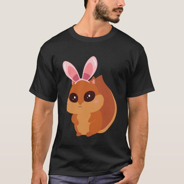 Easter Egg Hunt Bunny Ear Squirrel Easter Day 2023 T-Shirt (Front)