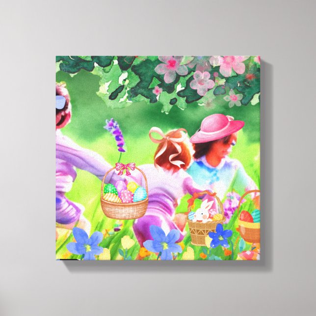 Easter Egg Hunt Canvas Print (Front)