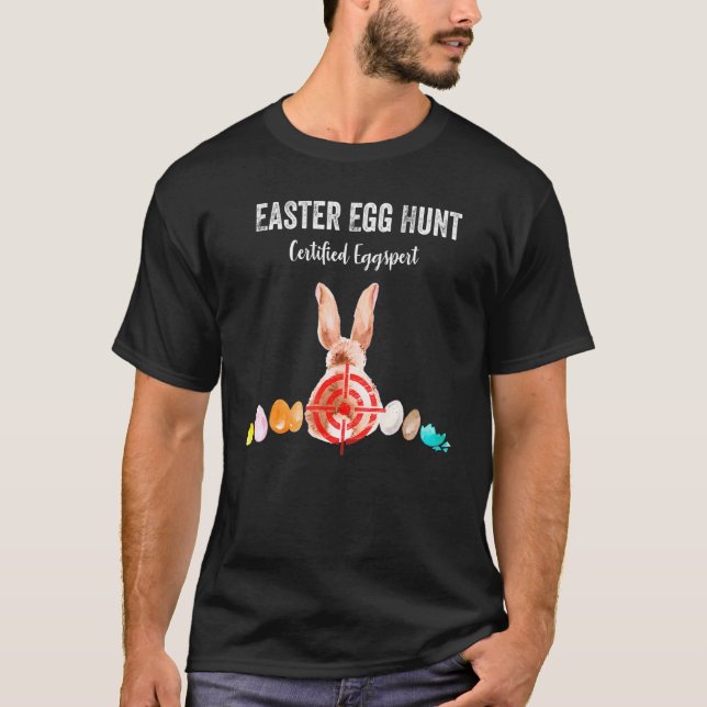 Easter Egg Hunt Certified Eggspert Matching Team T-Shirt (Front)