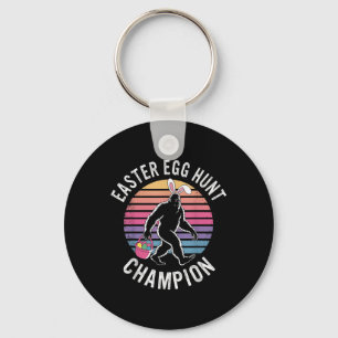 Easter Egg Hunt Champion Funny Bigfoot Bunny Eggs Key Ring