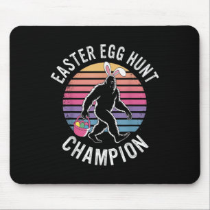 Easter Egg Hunt Champion Funny Bigfoot Bunny Eggs  Mouse Mat