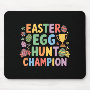 Easter Egg Hunt Champion Funny Easter Bunny Mouse Mat