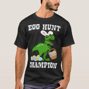 Easter EGG HUNT CHAMPION T Rex Dinosaur Bunny Funn T-Shirt
