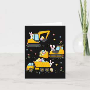 Easter Egg Hunt Construction Trucks Toddler Boys Card