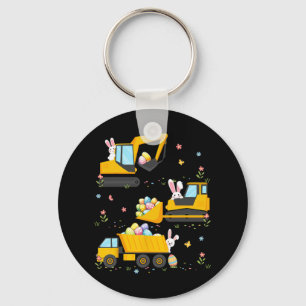 Easter Egg Hunt Construction Trucks Toddler Boys  Key Ring