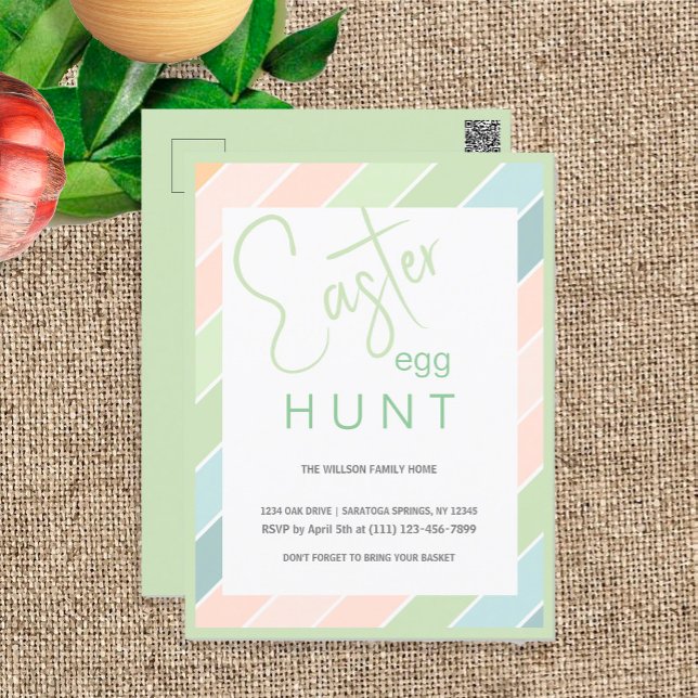 Easter Egg Hunt Creamy Ice Cream Party Postcard (Creator Uploaded)