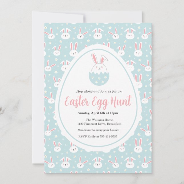 Easter Egg Hunt Customizable Invitation (Front)
