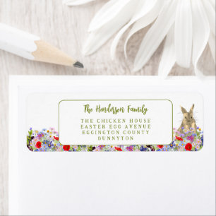Easter Egg Hunt Cute Bunny Watercolor Floral