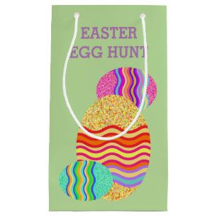 Easter Egg Hunt Easter Bunny and eggs Small Gift Bag