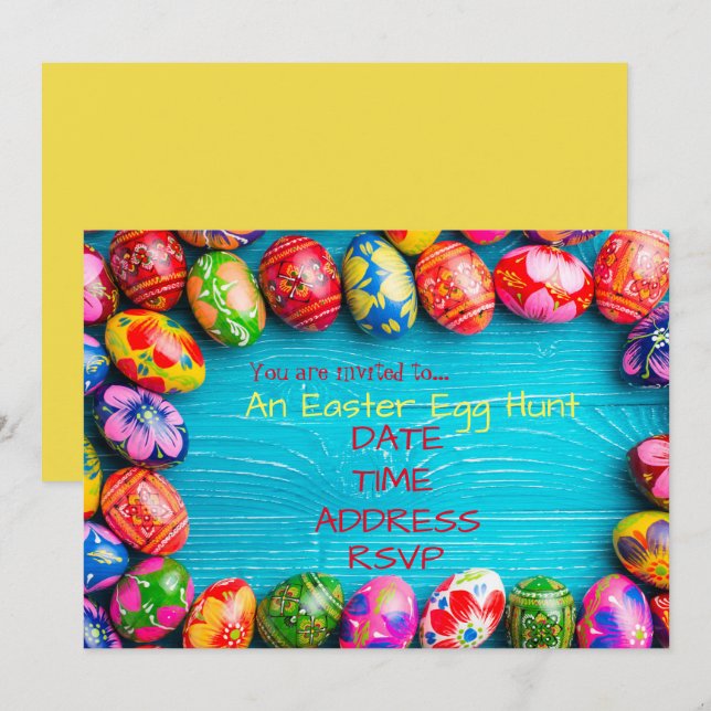 Easter Egg Hunt Easter Party Invitation (Front/Back)