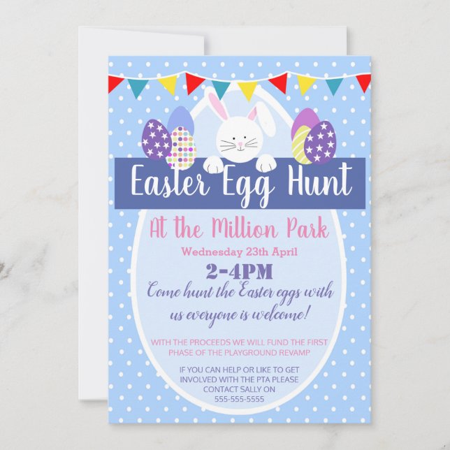 easter egg hunt easter party INVITE OR FLYER (Front)