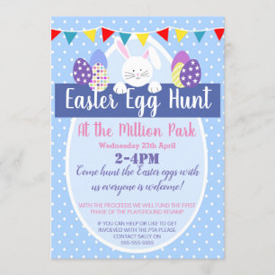 easter egg hunt easter party INVITE OR FLYER