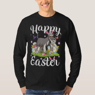 Easter Egg Hunt Floral Wire Fox Terrier Dog Easter T-Shirt