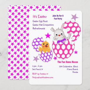 Easter Egg Hunt Fun Kids Party Invites