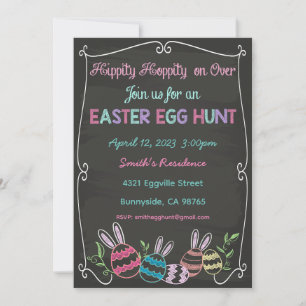 Easter Egg Hunt Invitation, Easter Egg Party Invitation