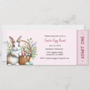Easter Egg Hunt Invitation, Easter Party  Invitation