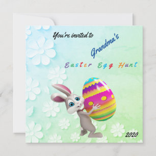 Easter Egg Hunt Invitation Flat Holiday Card