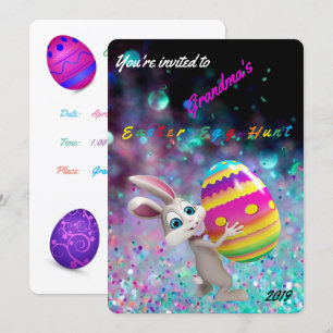 Easter Egg Hunt Invitation - Personalise Name/Year