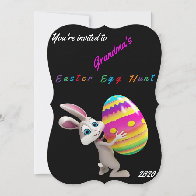 Easter Egg Hunt Invitation - Personalise Name/Year (Front)
