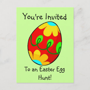 Easter Egg Hunt Invitation Postcard