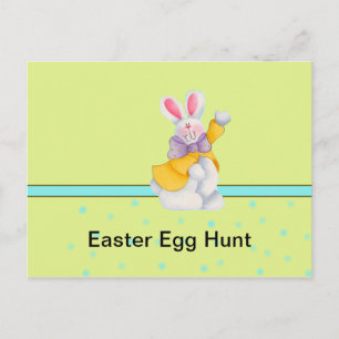 EASTER EGG HUNT INVITATION POSTCARD