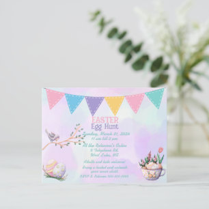 Easter Egg Hunt Invitation Postcard