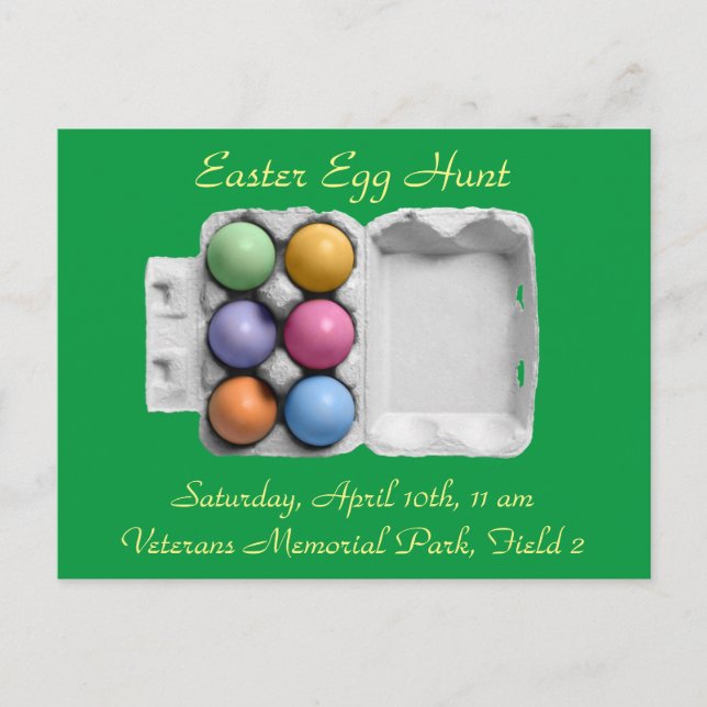 Easter Egg Hunt Invitation Postcard (Front)