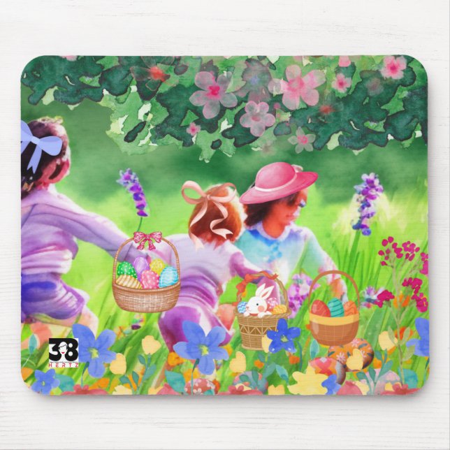 Easter Egg Hunt Mouse Mat (Front)