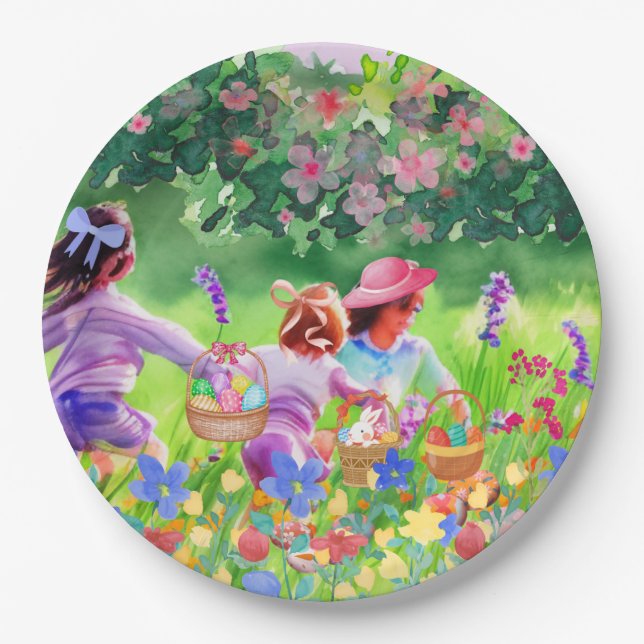 Easter Egg Hunt Paper Plate (Front)