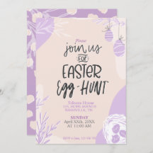 Easter Egg Hunt Party Invitation Editable Template