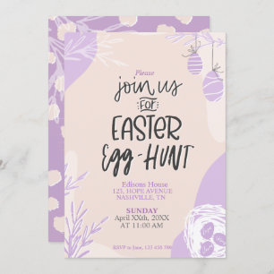 Easter Egg Hunt Party Invitation Editable Template