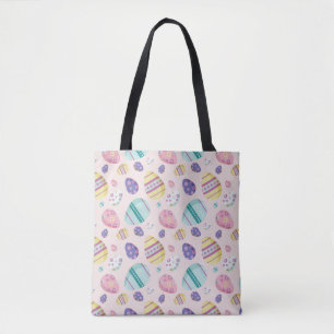 Easter Egg Hunt Pattern Colourful pastel Tote Bag