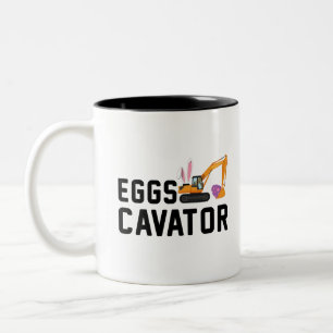 Easter Egg Hunt Shirt For Kids Funny Eggs Cavator Two-Tone Coffee Mug