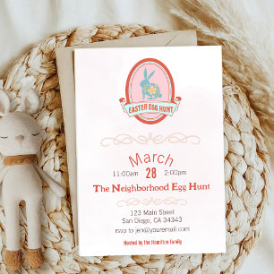 Easter Egg Hunt Spring Party Invitation