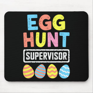 Easter Egg Hunt Supervisor Rabbit Bunny Easter Day Mouse Mat