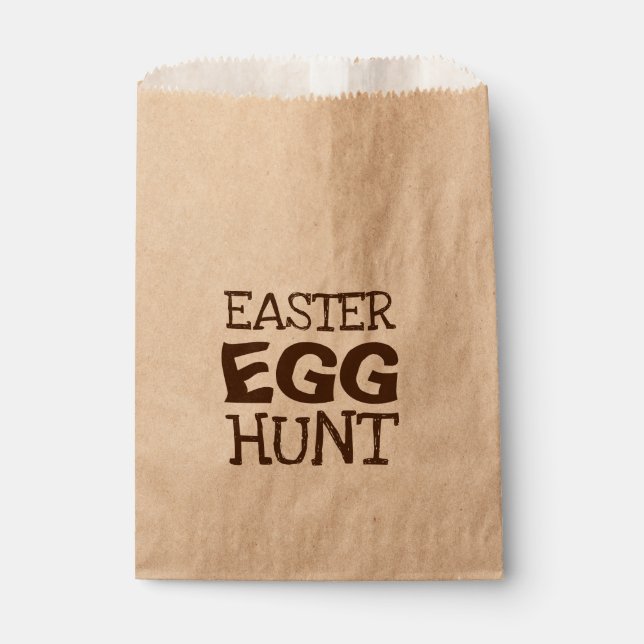 Easter Egg Hunt Typography Favour Bags (Front)