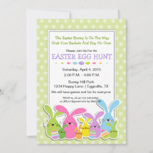 Easter Egg Hunt with Bunnies Invitation