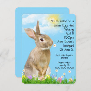 Easter Egg Hunt with Bunny  Invitation