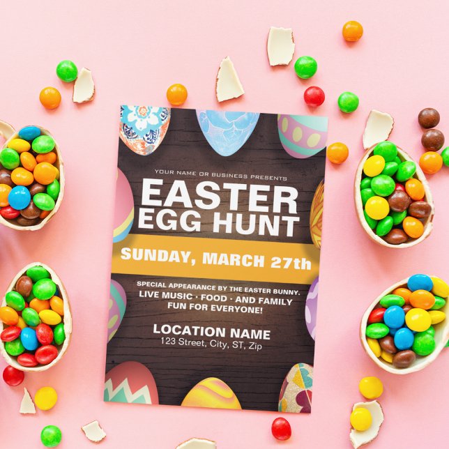 Easter Egg Hunt with Easter Eggs Flyer (Creator Uploaded)