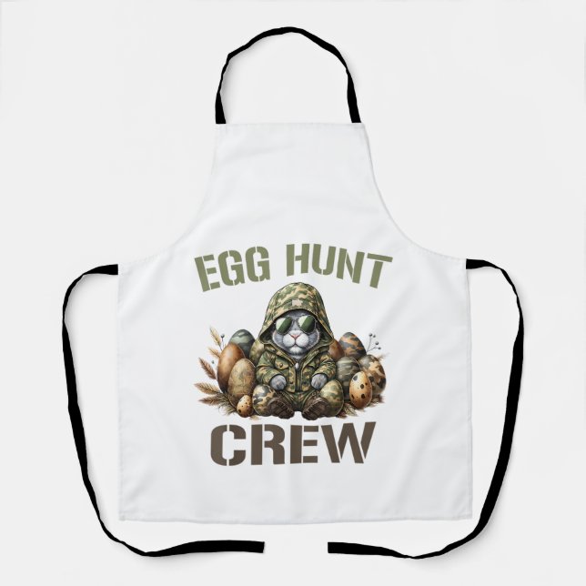 Easter Egg Hunter Crew Camo Hunting Easter Day T-S Apron (Front)