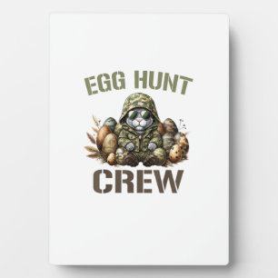 Easter Egg Hunter Crew Camo Hunting Easter Day T-S Plaque