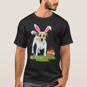 Easter Egg Hunting Bunny Jack Russell Terrier Dog T-Shirt