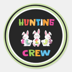 Easter Egg Hunting Crew  Classic Round Sticker